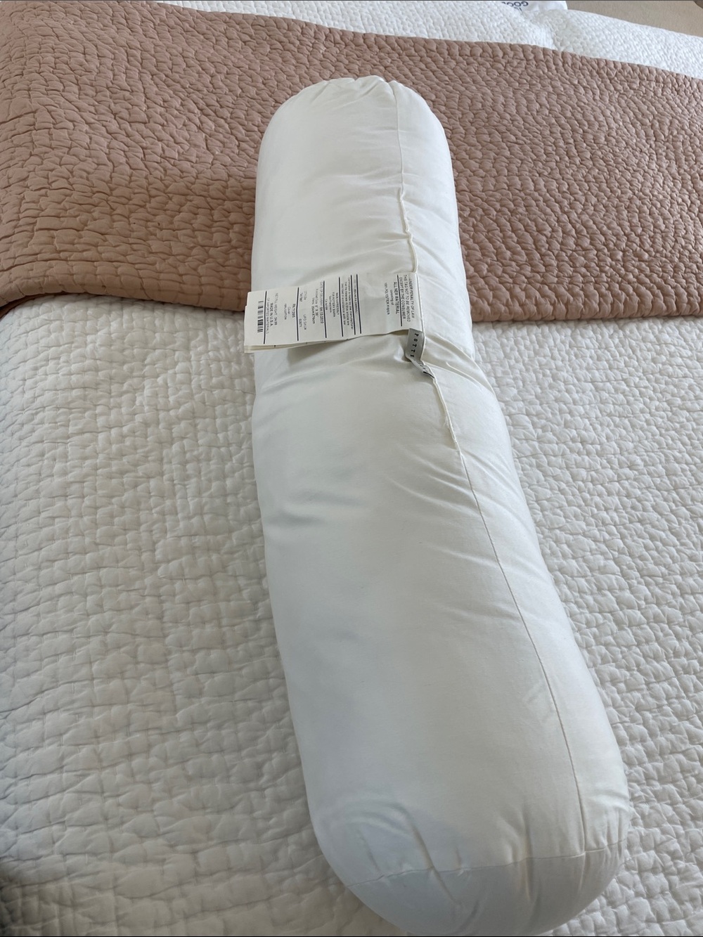 Set of 2 Pottery Barn White Bolster Pillow Inserts